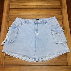 Ashley Stewart Cargo Denim Shorts - Size 22
